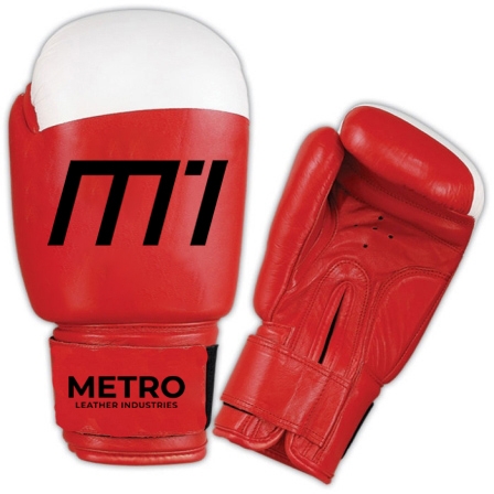 Two-Tone Black & Red Boxing Gloves