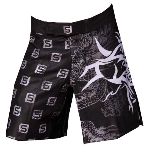 S-Logo Tribal Graphic Fight Shorts